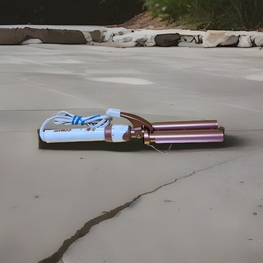 Conair‎ Double Ceramic Triple Barrel Curl Styling Waver Rose Gold Hair Tool